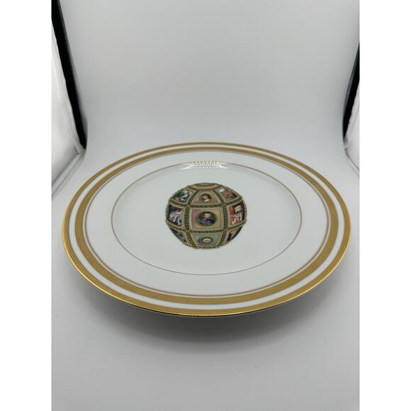 Vintage FABERGE Imperial Easter Egg Porcelain Plate 15th Anniversary Egg 11" - Picture 6 of 7